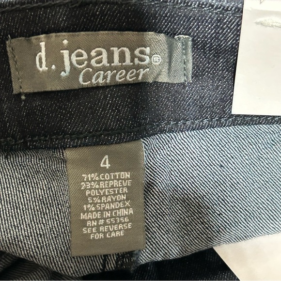 #072 Sz 4 d. jeans Blue Straight Leg Classic Denim - Picture 6 of 6